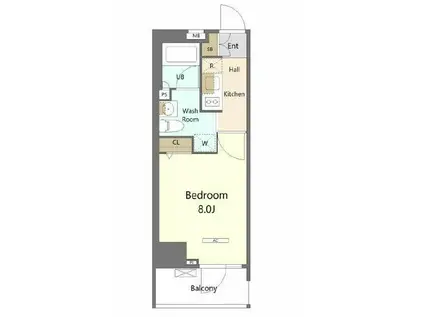 グランドコンシェルジュ日本橋(1K/6階)の間取り写真