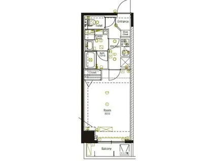 マーロ千住クレストタップII(1K/5階)の間取り写真
