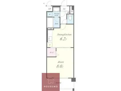 プレスティージュ・アイ(1DK/3階)の間取り写真