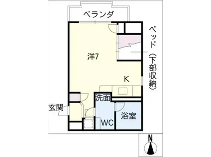 SKBUILDING-5(ワンルーム/5階)の間取り写真