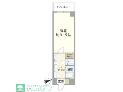 SPRINGCOURT(1K/3階)の間取り写真