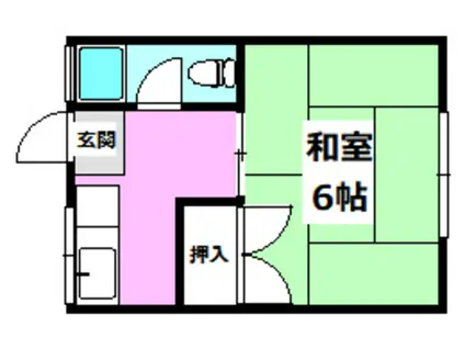 エクステンド茨木(1K/2階)の間取り写真