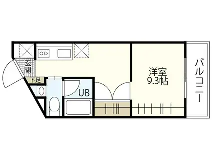 テラコッタ(ワンルーム/3階)の間取り写真