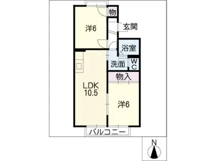 ハイムラマージュ(2LDK/1階)の間取り写真
