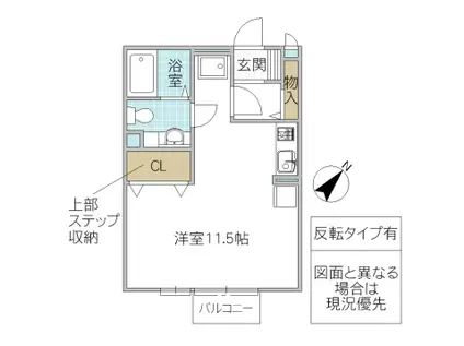 シャルマンIIIE(ワンルーム/2階)の間取り写真