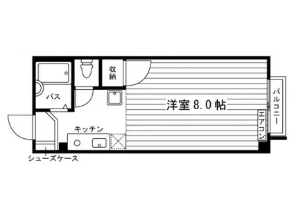ALLUREIII(ワンルーム/1階)の間取り写真