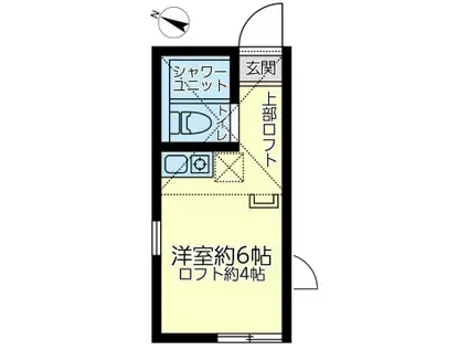 ラロシェル石川町(ワンルーム/1階)の間取り写真