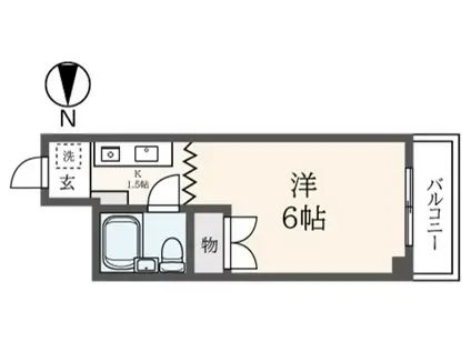 コーポ天文台(1K/2階)の間取り写真