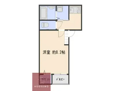 メゾンド南光(1K/1階)の間取り写真