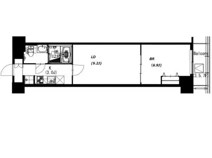 エスティメゾン押上(1LDK/4階)の間取り写真