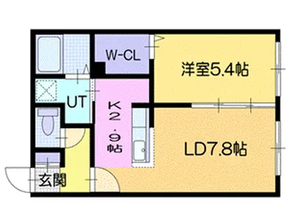 メゾンドヒロ(1LDK/3階)の間取り写真