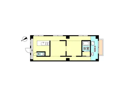 BELLTREE水木通(ワンルーム/3階)の間取り写真