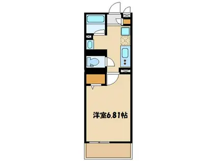 リブリ松木(1K/3階)の間取り写真