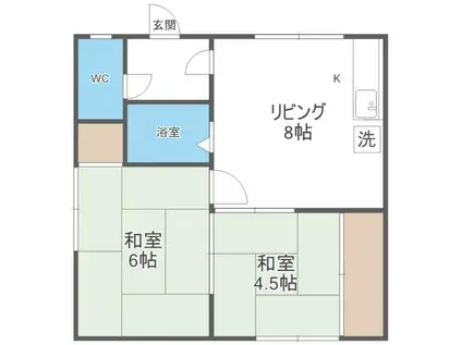 トキワビレッジ(2DK/3階)の間取り写真