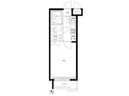 ルーブル溝の口弐番館(1K/2階)の間取り写真