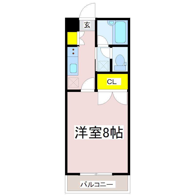LIBRE UNO(1K/1階)の間取り写真