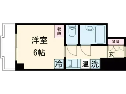 ウエストハウス IN LANI(ワンルーム/7階)の間取り写真