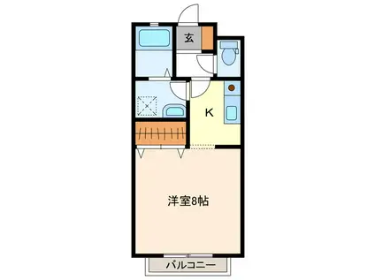 ハイツ118(1K/1階)の間取り写真