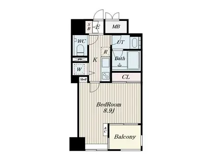 ビーロット新御徒町レジデンス(ワンルーム/8階)の間取り写真