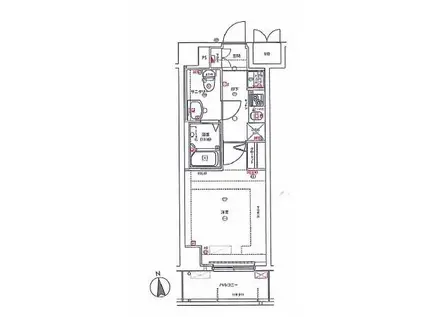 GENOVIA板橋本町GREEN WALL(1K/2階)の間取り写真