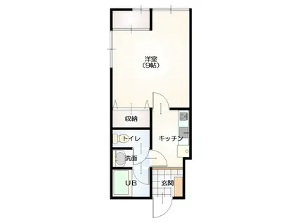 エスポワールミキ(1K/1階)の間取り写真