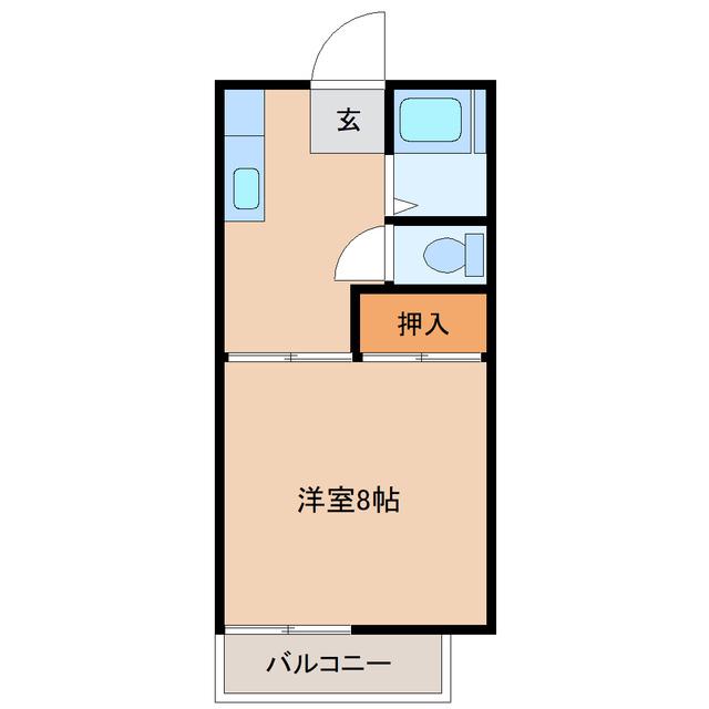 コーポ吉田(1K/2階)の間取り写真