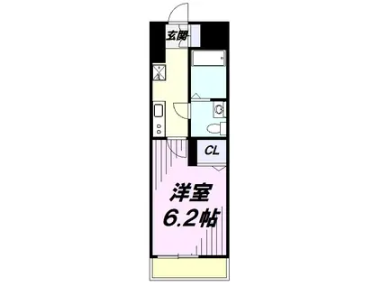 FILLE FLATS 南大塚(1K/3階)の間取り写真