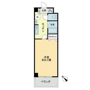 ベレーサ本山(1K/1階)の間取り写真