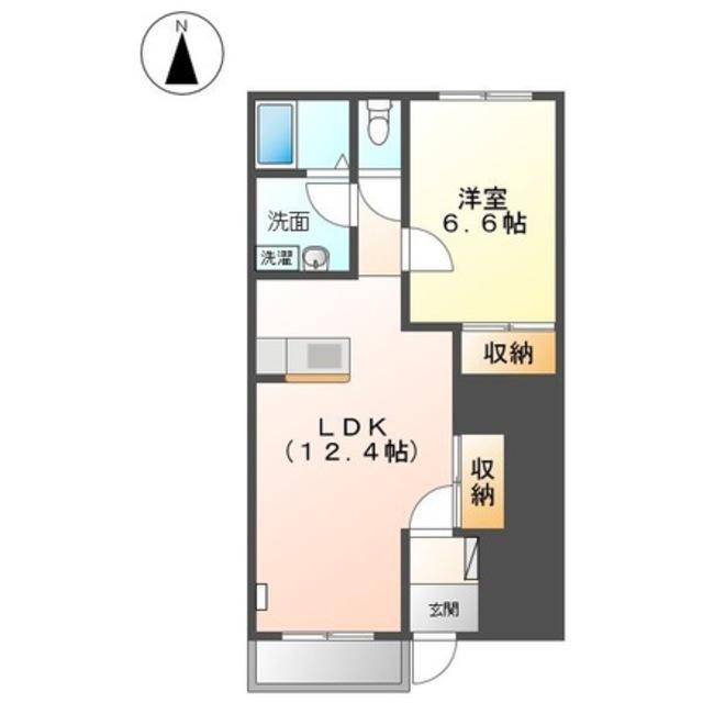 ベイテラスSH(1LDK/1階)の間取り写真