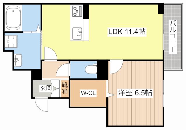 マリソルエム(1LDK/2階)の間取り写真