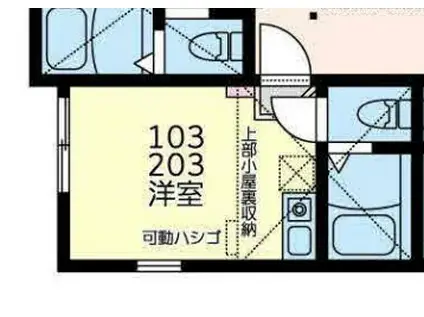 コート・ライズ神大寺(ワンルーム/1階)の間取り写真