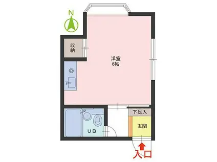 ベルトピア田原(ワンルーム/1階)の間取り写真