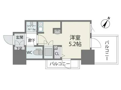 MODERN PALAZZO 天神南II(ワンルーム/3階)の間取り写真