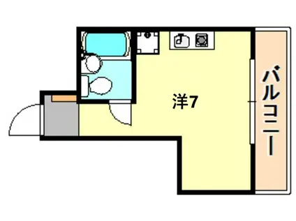 ラ・レジダンス・ド・エリール(ワンルーム/10階)の間取り写真