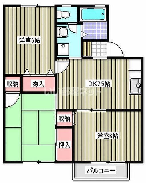 ハイツシャトレーI(3DK/2階)の間取り写真