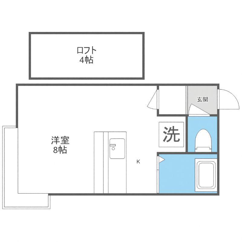 アイビーパレス62(1K/3階)の間取り写真