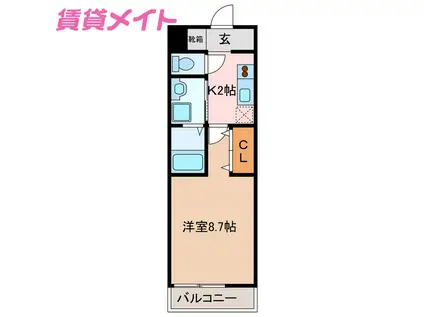 CASA POPOLARE(1K/2階)の間取り写真