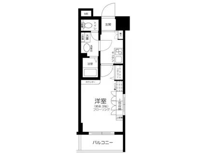 エスコート芝浦イースト(1K/10階)の間取り写真