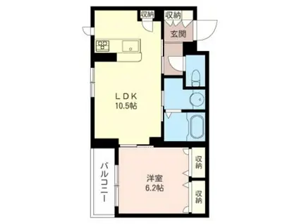 ラ カーサ セレーナ(1LDK/1階)の間取り写真