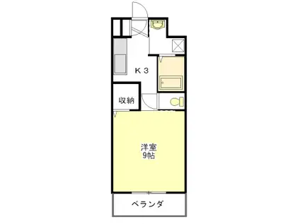 シンフォニー大園(1K/3階)の間取り写真