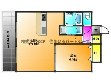 MAISONアマファソン(1LDK/1階)の間取り写真