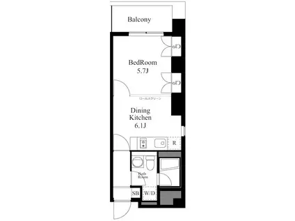 コスモリード赤羽(1K/3階)の間取り写真