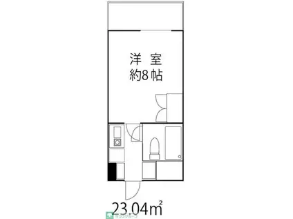 ドミールセッテ国分寺(1K/10階)の間取り写真