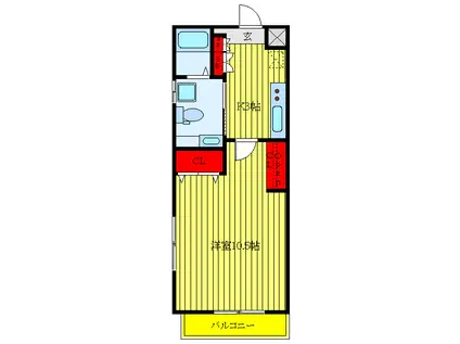 ORION小豆沢(1K/3階)の間取り写真