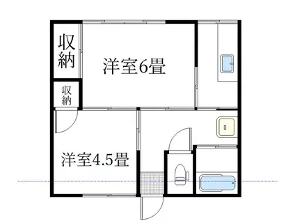 松永アパート(2K/2階)の間取り写真