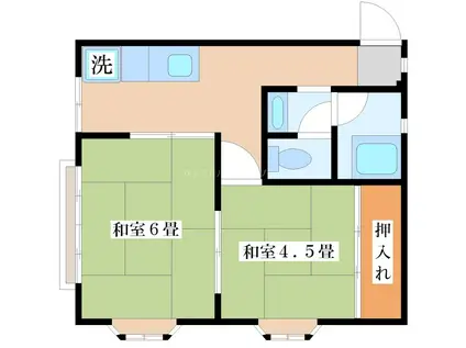 ハイツゼルコバ(2K/1階)の間取り写真