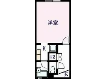 リストンマンション(1K/1階)の間取り写真