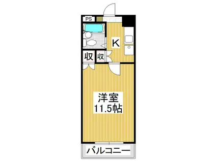 アコール北条(1K/2階)の間取り写真