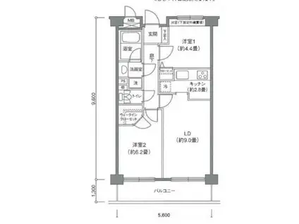 ステラコート(2LDK/7階)の間取り写真