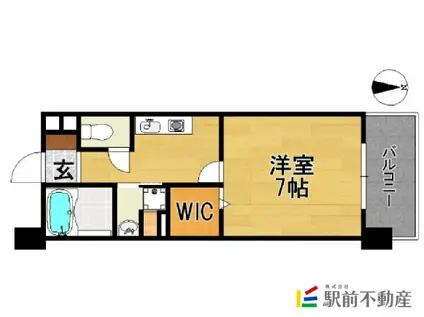 アルフレッサ赤坂(1K/2階)の間取り写真